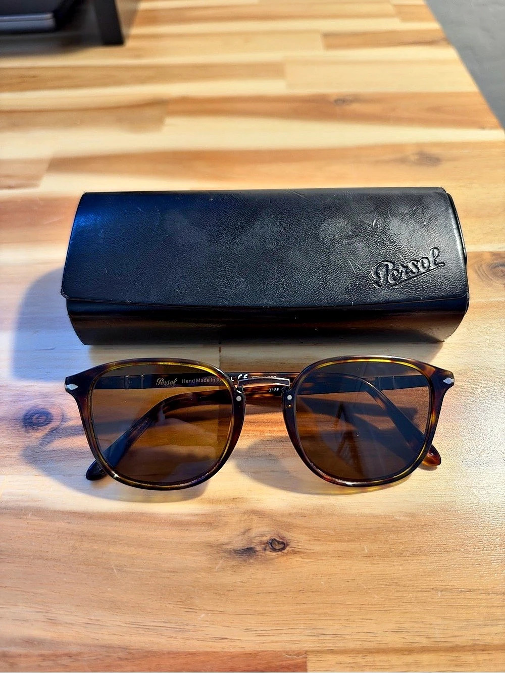 Persol PO3108S Typewriter Edition Sunglasses Tortoise Polarized Sunglasses Brown